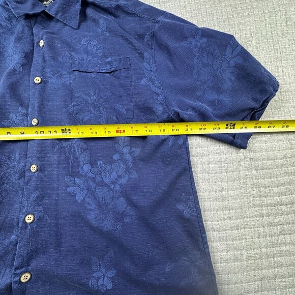 Lot of 3 Silk Beach Shirts Men M,M,L Floral SS Red Blue Beige Hawaiian Tropical - Picture 3 of 16